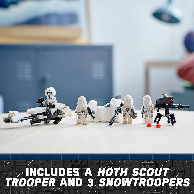 LEGO Star Wars Snowtrooper Battle Pack 75320 Set, Building Toy with 4 Figures, Blasters and Speeder Bike, Gift Idea for Grandchildren, Kids, Boys and Girls Ages 6 and Up