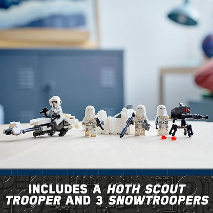 LEGO Star Wars Snowtrooper Battle Pack 75320 Set, Building Toy with 4 Figures, Blasters and Speeder Bike, Gift Idea for Grandchildren, Kids, Boys and Girls Ages 6 and Up