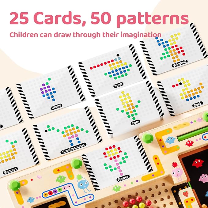 Magnetic Maze Montessori Toys – Toddler Toys & Kids Games Designed for Preschool Learning Activities, Enhancing Fine Motor Skills & Cognitive Growth, 34567 Year Old Girl Birthday Gift and Boys