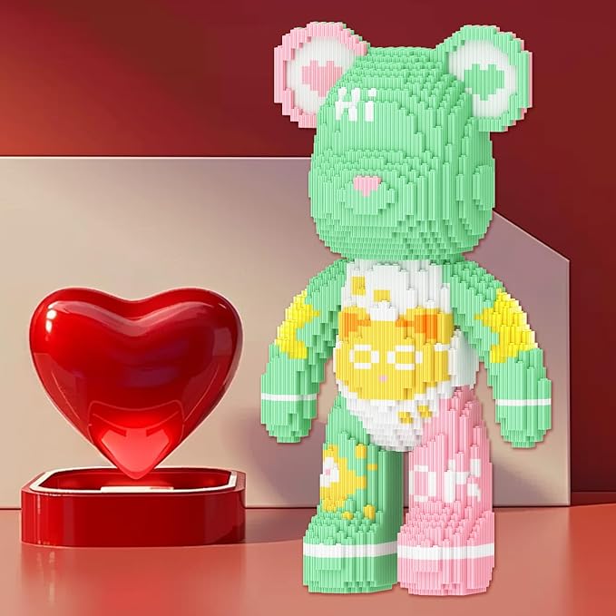 OZTZ Toy Bear Building Blocks Kit - Creative Game of 3D Bear Building Block Toys Brick Decorative Items (Childhood)