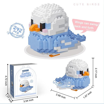 Birds Building Blocks for Adults Mini Building Blocks Birds Building Bricks Toy Micro Block Building Set Gift for Kids and Adults-242 PCS(Lovebird)