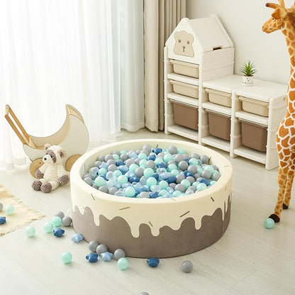 GOGOSO Ball Pit Balls,Plastics Balls for Ball Pit, Stars Hearts Shape for PastelBall for Toddlers Kids