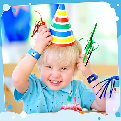 36 Pcs Shark Party Favors Shark Slap Bracelets Toys Kids Bracelets Snap Bands Birthday Decorations Ocean Sea Shark Animal Theme Birthday Party Supplies Class Prize