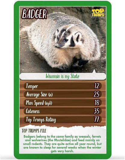 Top Trumps North American Wildlife Classics Card Game, Learn about the Armadillo, Badger, Orca and Beaver in this educational pack, gift and toy for boys and girls aged 6 plus