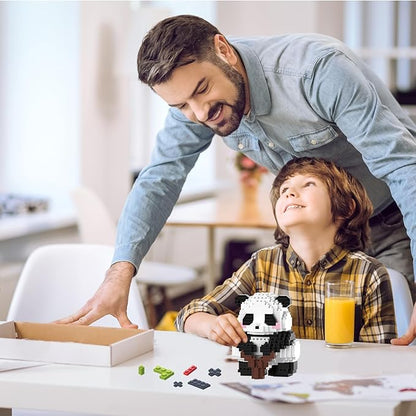 Mini Building Blocks- Standing Panda, Party Favors- Micro Blocks Panda Toy for Kids 6 7 8 9 10+, Mini Blocks Building Sets for Adults, Easter/Birthday for Boys and Girls(509PCS)