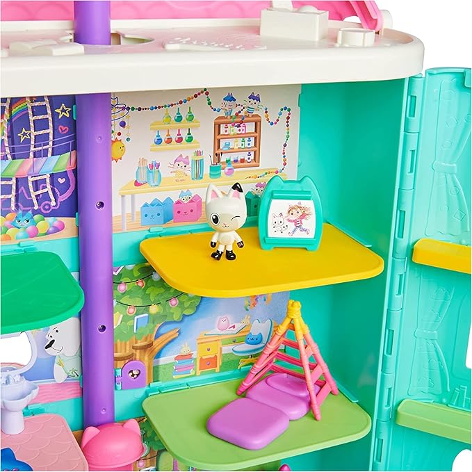 Gabby’s Dollhouse, Purrfect Dollhouse with 15 Pieces including Toy Figures, Furniture, Accessories and Sounds, Kids Toys for Ages 3 and up