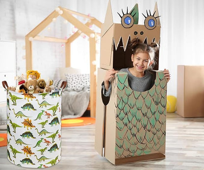 HIYAGON Dinosaur Kids Laundry Hamper Baby Laundry Basket Cute Kids Hamper Toy Storage Bin Boys Hamper and Girls Dinosaur Room Decor(Toy Dinosaur)