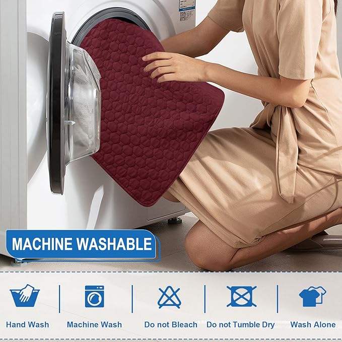 100% Waterproof Nonslip Recliner Covers for Large Recliner, Reclining Chair Covers with 5 Pockets, Elastic Straps, Washable Recliner Protector for Kids, Pets, Dogs, Red