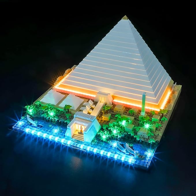BRIKSMAX Led Lighting Kit for LEGO-21058 Great Pyramid of Giza - Compatible with Lego Architecture Building Blocks Model- Not Include The Lego Set