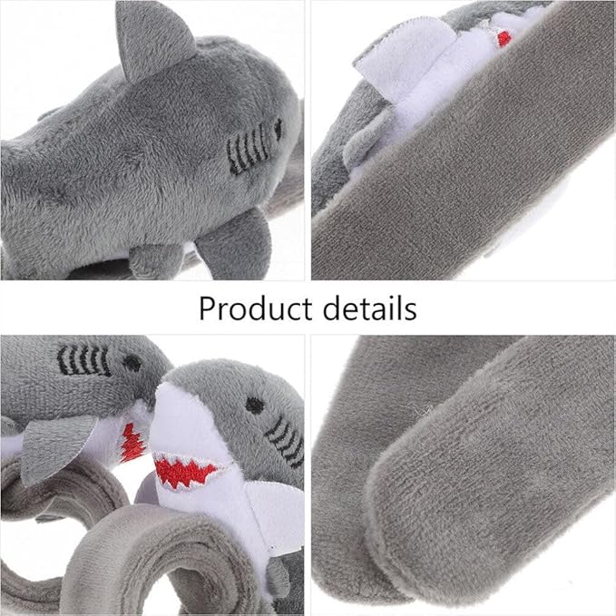 Abaodam Shark Slap Bracelet Animal Slap Bracelet Plush Stuffed Animal Hugger Snap Wrist Band Toy for Kids Birthday Party