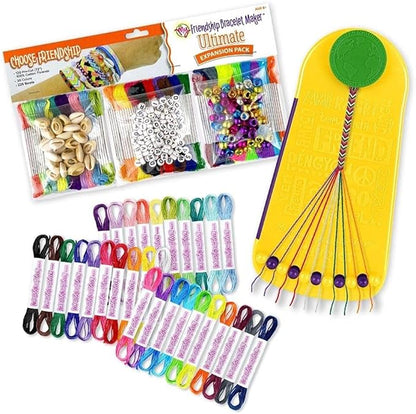 Choose Friendship, My Friendship Bracelet Maker Ultimate Expansion Pack, 120 Pre-cut Threads and 225 Beads, Makes 24-48 Bracelets