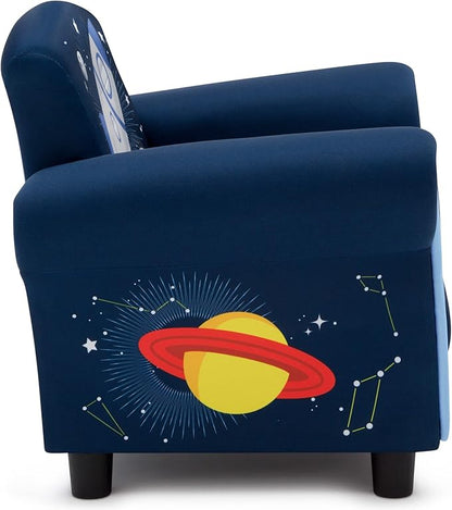 Delta Children Space Adventures Kids Upholstered Chair, Blue