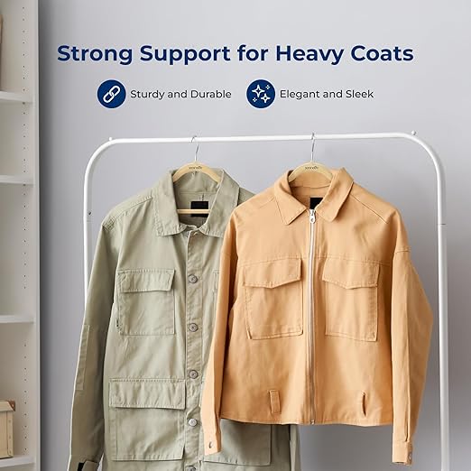 SereneLife Velvet Hangers 20 Pack - Non-Slip Felt Hangers with 360° Swivel Hook - Ultra-Thin, Lightweight Velvet Hangers for Shirts, Sweaters, Hoodies, Kids Clothes & Dresses - Space-Saving, Ivory