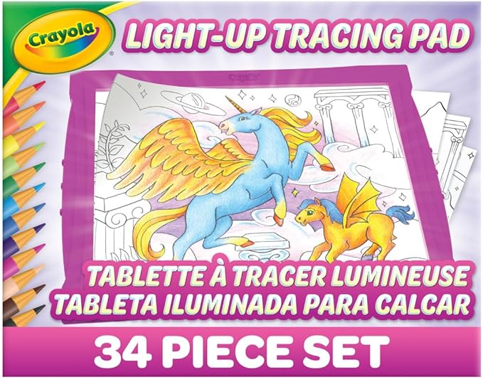 Crayola Light Up Tracing Pad - Pink, Art Kit for Kids, Kids Toys & Games, Light Box, Gifts for Girls & Boys, 6+ [Amazon Exclusive]