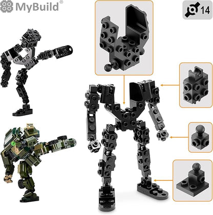 MyBuild Mecha Frame Armed Forces Stryker 5019 - Green Armor Robot Blocks Toy Building Bricks for Children to Adult Mech Fans