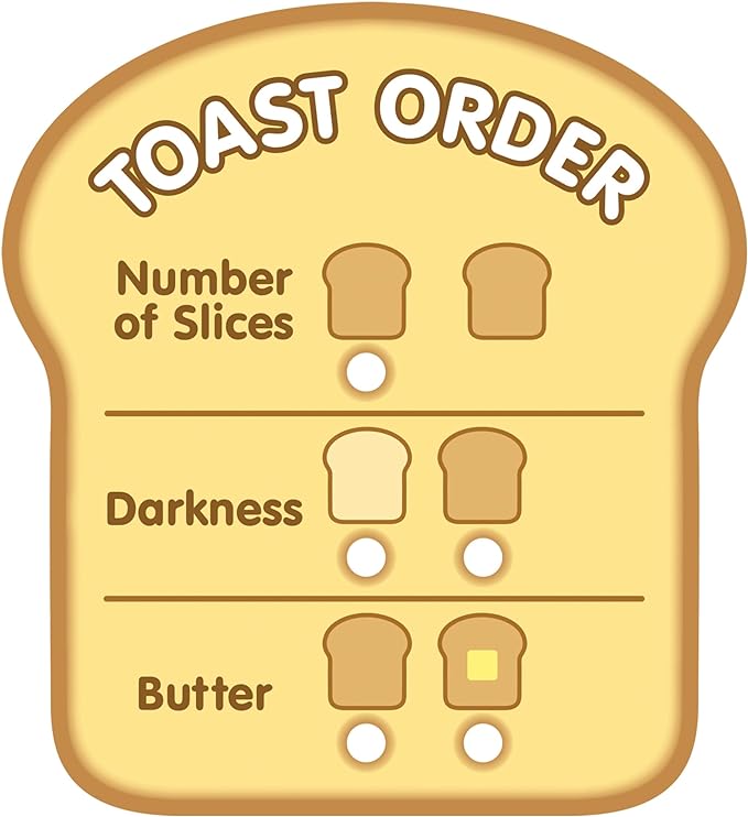 Melissa & Doug Bread and Butter Toaster Set (9 pcs) - Wooden Play Food and Kitchen Accessories