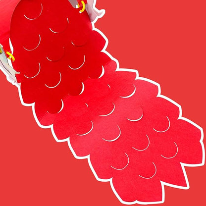 2 Pack Chinese Dragon Dance Head, DIY Assembly Interesting Educational Kids Cardboard Dragon Head, Wearable Dragon Head