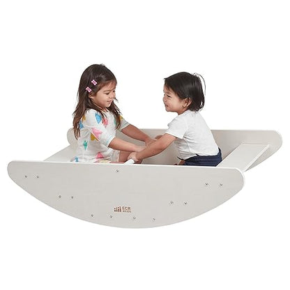 ECR4Kids Rocking Boat and Steps, Play Center, White Wash