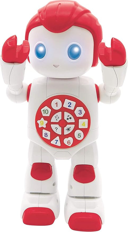LEXiBOOK Powerman First Smart Interactive Toy Learning Robot Toy for Kids Dancing Plays Music Quiz Numbers Shapes Colors Boy Girl Robot Junior Red/White - ROB15EN