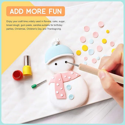 Rustark 75Pcs Polymer Clay Cutters Set 15 Sizes Stainless Steel and Plastic Indentation Round Circle Shape Cutters Molds, Ceramics Dotting Tool, Polymer Clay Tools for Art Craft Decoration