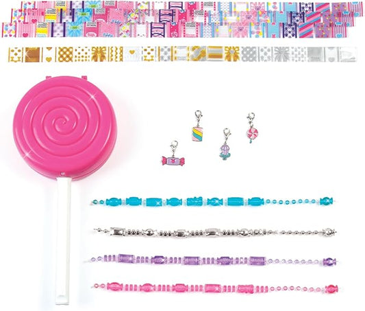 Make It Real Shrink Magic Lollipop Bracelet Kits - 2-Pack DIY Jewelry Sets for Girls - Create & Style with Heat-Shrinking Candy Designs - Reusable & Restylable - Great Gift for Creative Kids Ages 8