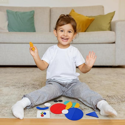 LiKee Open Ended Wooden Shape Puzzles (36 Blocks&60 Cards) for Toddlers 3+ Years Old, Montessori Development Toys Preschool Education Activity Travel Toy Board Games for Kids 4-8 Yrs