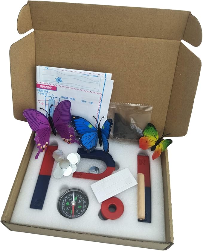 EUDAX Physics Science Magnets Kit for Education Science Experiment Tools Icluding Bar/Ring/Horseshoe/Compass Magnets