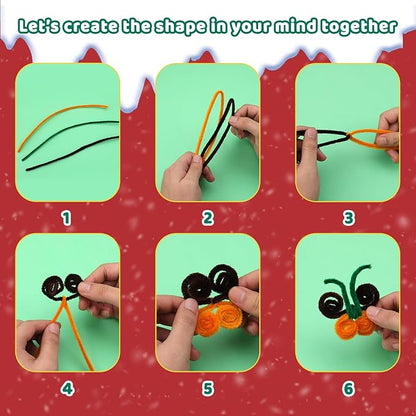 Pipe Cleaners, 100PCS Christmas Pipe Cleaners Craft Supplies, Dark Brown Pipe Cleaners Bulk Fuzzy Sticks for DIY Art and Craft Projects Home Decoration