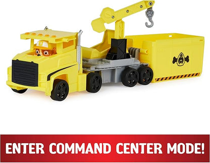Paw Patrol, Big Truck Pup’s Rubble Transforming Toy Trucks with Collectible Action Figure, Kids Toys for Ages 3 and Up
