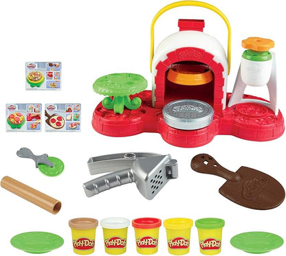 Play-Doh Kitchen Creations Stamp 'n Top Pizza Oven Toy, 5 Modeling Compound Colors, Back to School Classroom Supplies, Play Food & Cooking Toys for Kids, Preschool Toys, Ages 3+