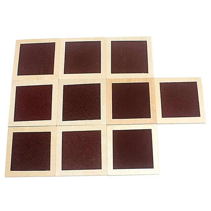 Montessori Rough and Smooth Boards Sensorial Board Touch Sensory Montessori Tactile Board for Kids Graded Sand Tablets Montessori Toys for Toddlers