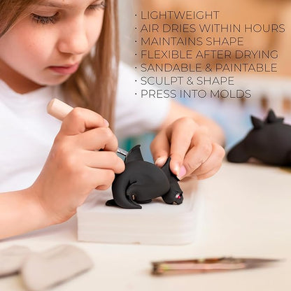 Moldable Cosplay Foam Clay (White) by Pixiss (300 Gram) Cosplay Foam Clay - High Density and Perfect for Intricate Designs | Air Dry | Great for Cutting with Knife or Rotary Tool, Sanding or Shaping