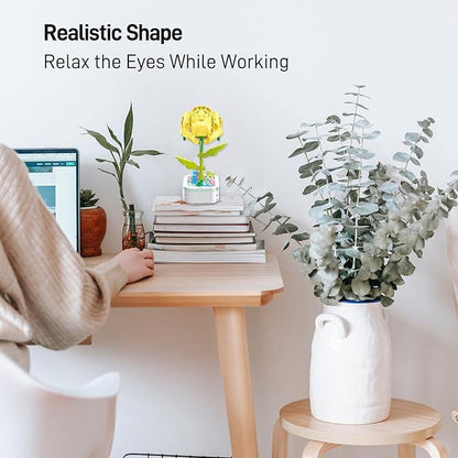 Flower Bouquet Building Set with Base, Flower Building Set Artificial Plant Flowers Building Blocks for Home Office Decor, Birthday Gifts, Desktop Trinkets Age 6+