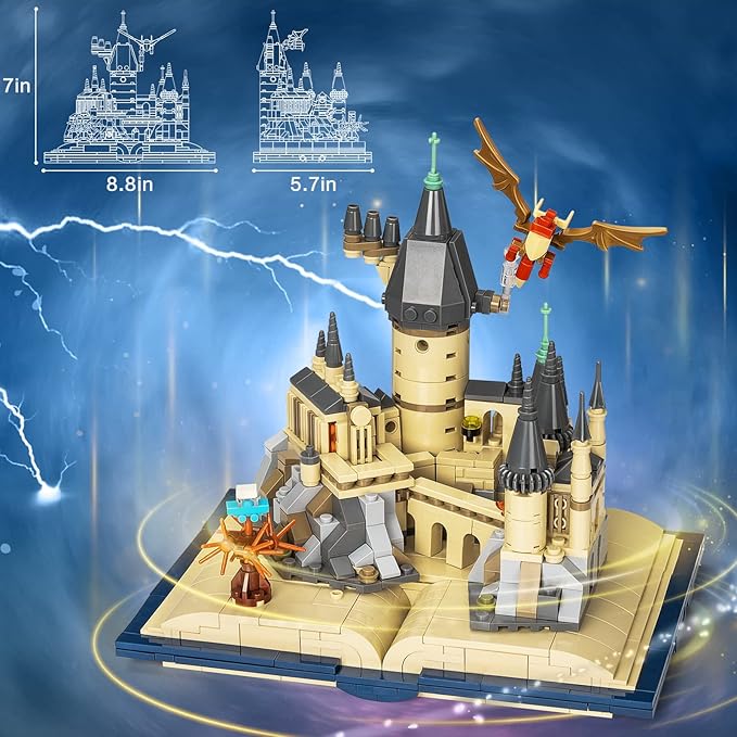 Magic Castle Book Building Set, Creative Castle Architecture Building Blocks Toy, Wizarding World Collectible Display Model for Adults, Gift for Boys Girls Kids Aged 8-14 - 749 Pieces