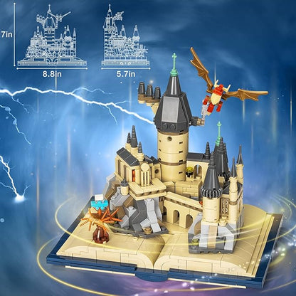 Magic Castle Book Building Set, Creative Castle Architecture Building Blocks Toy, Wizarding World Collectible Display Model for Adults, Gift for Boys Girls Kids Aged 8-14 - 749 Pieces