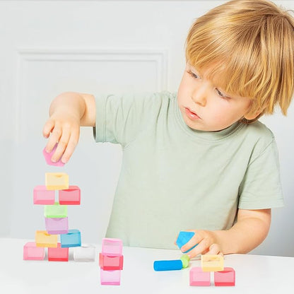 Hooqict 20Pcs Stress Cube Squishy Stress Balls Fidget Toys Square Squeeze Ice Cube Sensory Toys for Kids Adults Mini Squishies Stress Relief Party Gift Bag Fillers Birthday Goodie Bag Stuffers