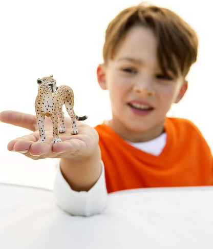 Schleich Wild Life, Animal Figurine, Animal Toys for Boys and Girls 3-8 Years Old, Female Cheetah, Ages 3+