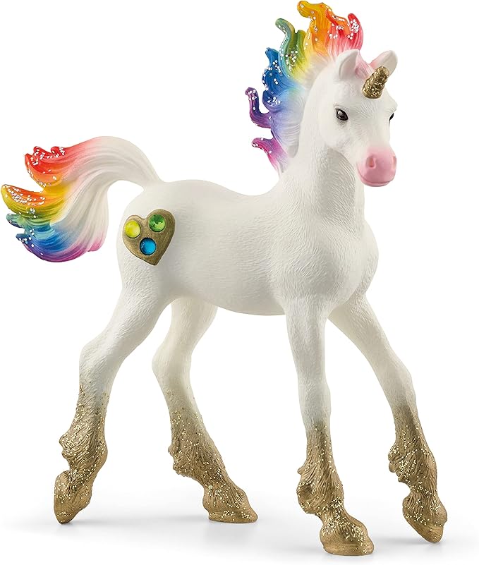 Schleich bayala, Unicorn Toys for Girls and Boys Rainbow Love Unicorn Foal with Rainbow Mane and Tail, Ages 5+