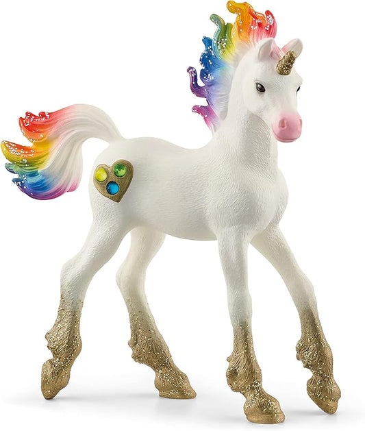 Schleich bayala, Unicorn Toys for Girls and Boys Rainbow Love Unicorn Foal with Rainbow Mane and Tail, Ages 5+