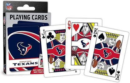 MasterPieces - NFL Playing Cards, Officially Licensed Houston Texans Football Deck, Family Games for Adults and Kids, Standard Index