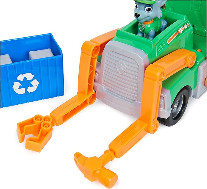 Paw Patrol, Rockyâ€™s Reuse It Deluxe Truck with Collectible Toy Figure and 3 Tools, for Kids Aged 3 and up