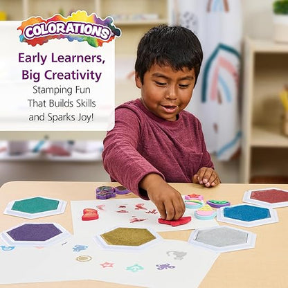 Colorations Mega Foam Stamper Mix, Bulk, Value Pack, 80 Stamps, 25 Assorted designs, EVA Foam, for Kids, Arts & Crafts, Educational, Gift, Non-Toxic, Learning, Stamping