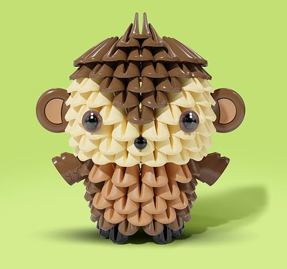 Creative Soft Building Blocks, Cute Animal kit Assembling Building Toys Gifts for Kids and 6+ Interactive Building Toy for Kids, Boys, and Girls (1107-MONKEY)