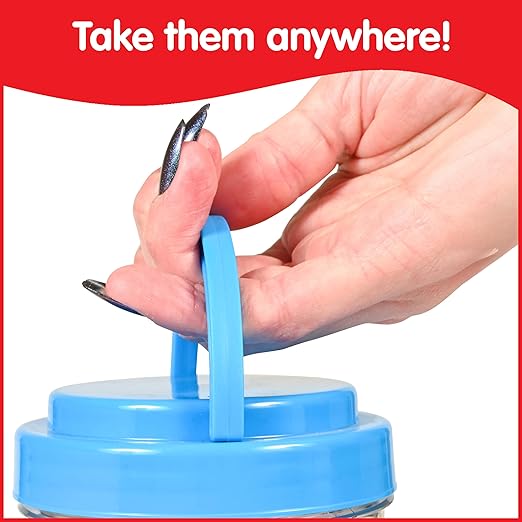 edxeducation Large Buttons - Mini Jar Set of 60 - Lacing Activity - Sensory and Fine Motor Skill Development - Math Manipulative for Kids