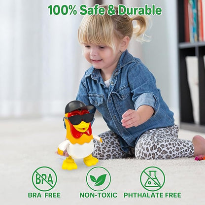 TOYMAKER La Granja de Zenon Black Hats Bartolito Chicken Baby Toys Dancing Toddlers Toys，Music Kids Interactive Early Learning Educational Toys for 1 2 3 4 Year Old Boys Girls Birthday and Christmas