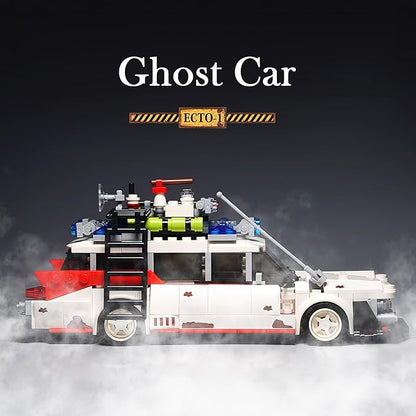 HI-REEKE Buster ECTO-1 Building Kit for Adult, Ghost Speed Champion Car Creator Building Blocks Toy Set Creator-605PCS