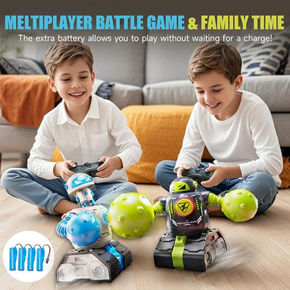 cxjoigxi Remote Control Fighting Robots Game Set of 2, RC Ejecting Battle Bots Toys with Light & Sound, Fun Electronic Battle Robots Toy, Christmas Birthday Gifts for Kids Boys Age 5 6 7 8 9 10