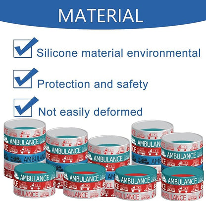 24PCS Ambulance Car Party Rubber Bracelets,Emergency Vehicle Medical Hospital Doctor Nurse Themed Birthday Party Supplies Decorations Gifts Prize Goodie Bag Favors Ambulance Car Silicone Wristbands