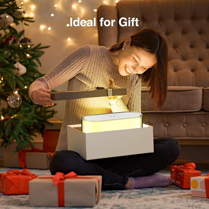 Sunrise Alarm Clock with Simulation, Wake Up Light for Heavy Sleepers, Wireless Charging, Dual Alarms, Sleep Aid & Snooze, 7 Natural Sounds, 8 Night Light, Ideal for Kids Bedroom Gift