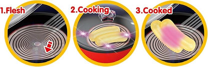 Electric Frying Pan Cooking Pot Play Set | Light, Realistic Sound Effects & Magic Color Changing Food | Ultimate Pretend Play Kitchen Toy
